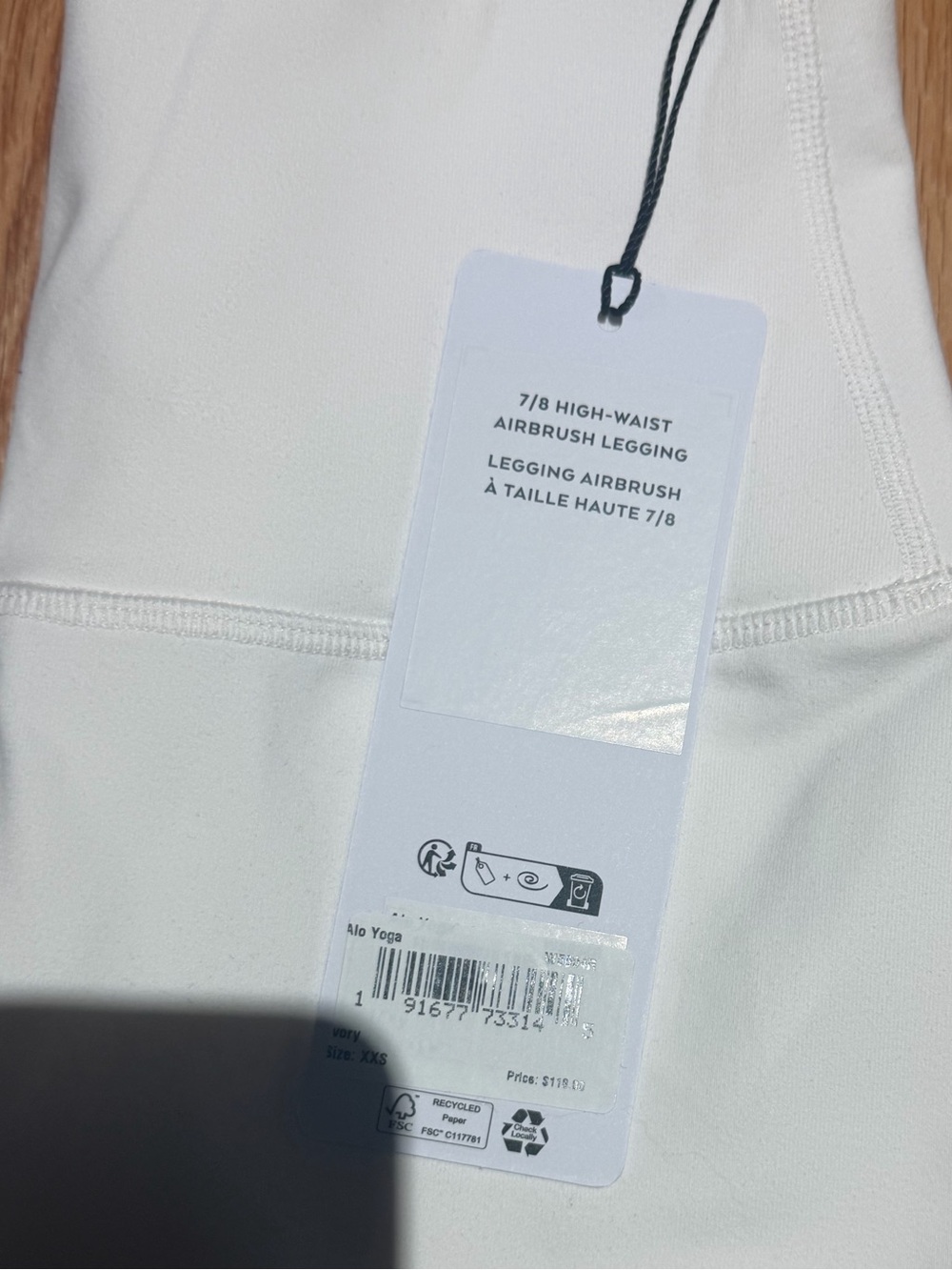 ALO Yoga High-Waist 7/8 Legging - Cream - Picture 8 of 8